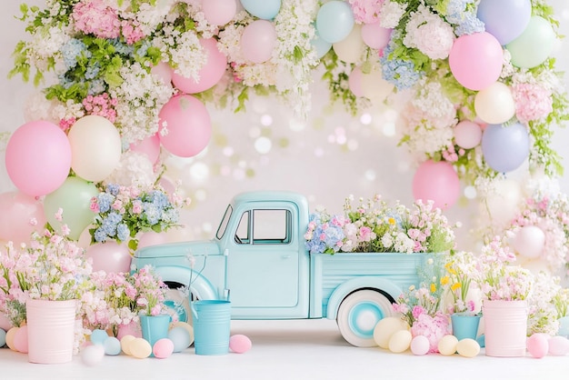 Violet background for easter with a silhouette rabbit